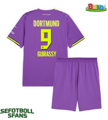 Borussia Dortmund Serhou Guirassy #9 Tredjeställ Barn 2026-27 Kortärmad (+ Korta byxor)